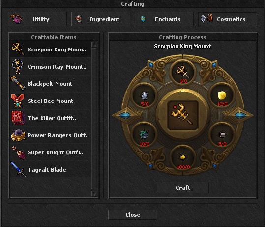 Crafting system