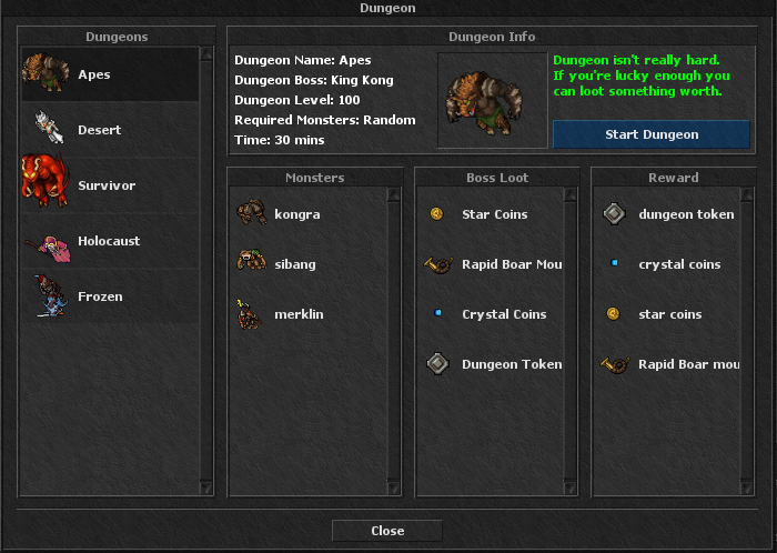 Dungeon system