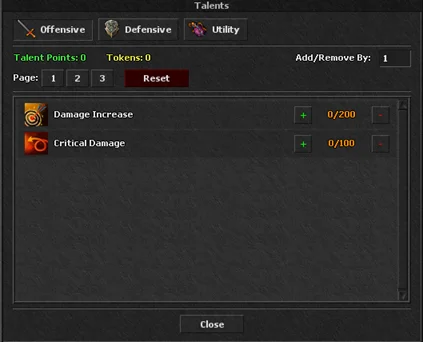 Talents system